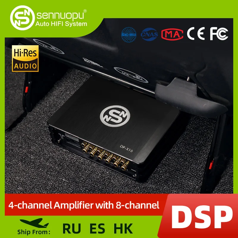 Sennuopu Dp X10 1000w Dsp Processor Bluetooth Car Amplifier 4 Channels