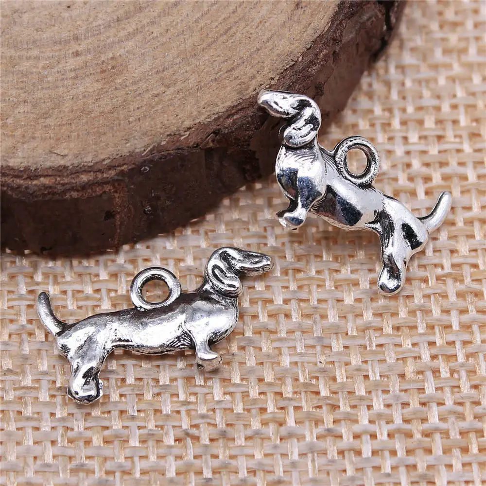 

Men Accessories Dog Charms Jewelry Making Supplies 10x18mm 10pcs