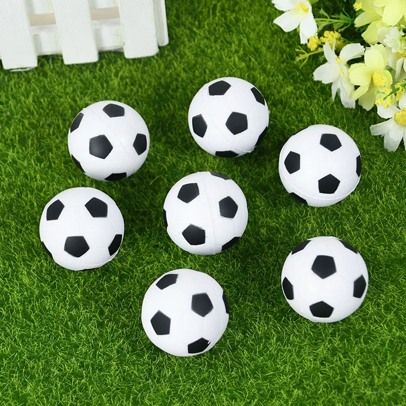 6Pcs 4Cm Pu Football Indoor Games Table Mini Soccer Kids Birthday Party Decor Favors Baby Boys Girls Soccer Toys Gift Giveaway