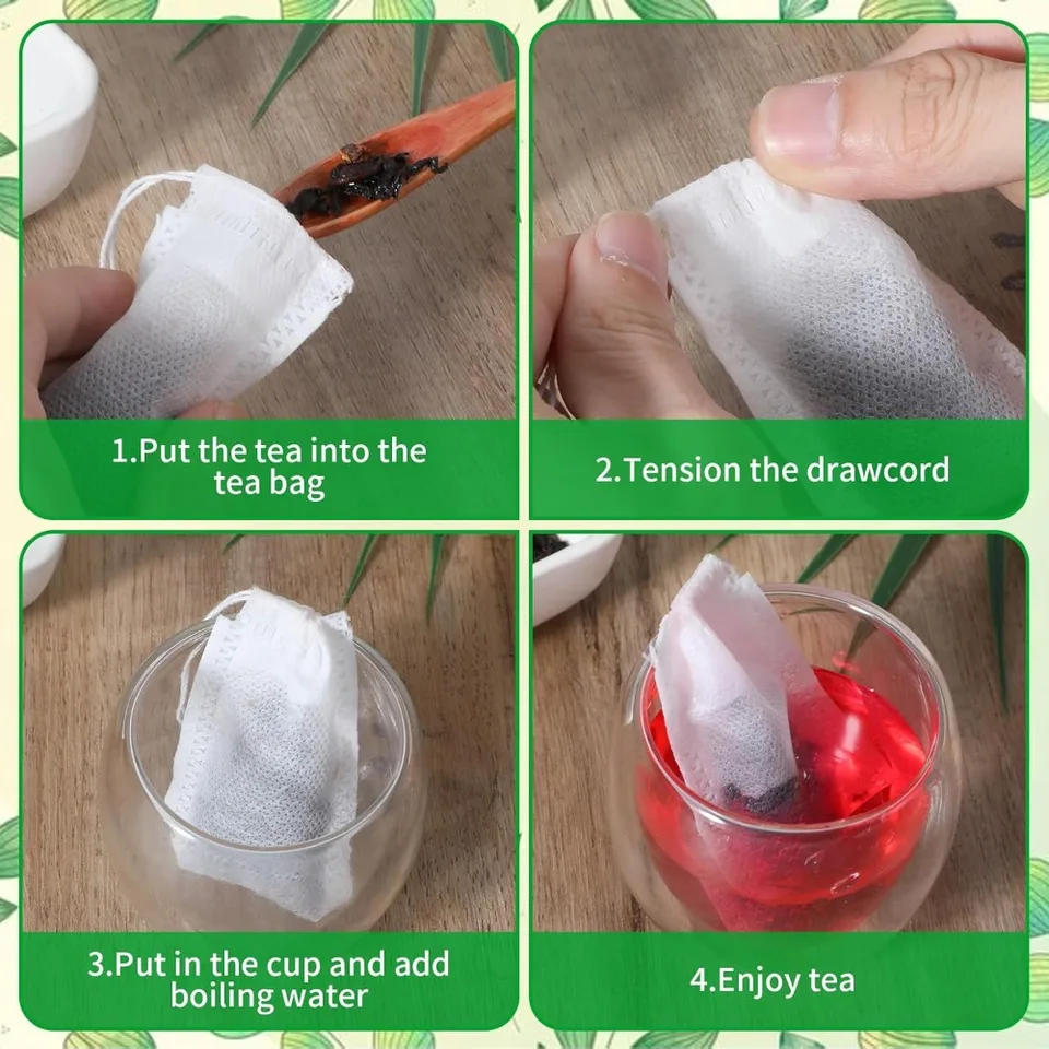 1000-100Pcs Disposable Empty Scented Filter Bags Paper With Drawstring For Coffee Herb Loose Tea Kitchen Tools_voghion.com