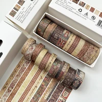 Grid Washi Tape 10 Rolls Scrapbooking Supplies Washitape Cinta Adhesiva Decorativa Stationery Diary Decoration Masking Tape 2