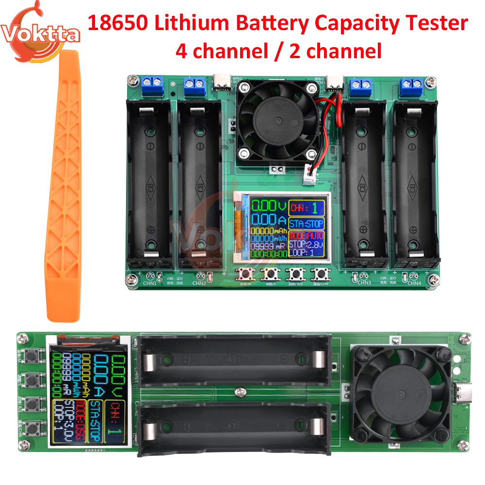 18650 Lithium Battery Capacity Tester MAh MWh Internal Resistance Tester Auto Charging and Discharging Module Power Detector