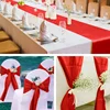 New 10-1PC Shiny Satin Banquet Wedding Table Runners Silk Ribbon Table Flags Party Hotel Event Decoration Christmas Home Dining 5