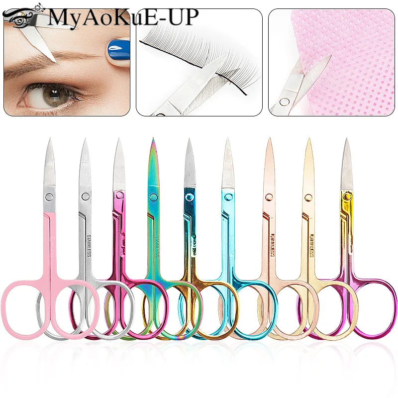 Stainless Steel Round Head Nose Hair Scissors Makeup Eyebrows Small Scissors  Beard Scissors Beauty Tools Makeup Tools 가위 - AliExpress