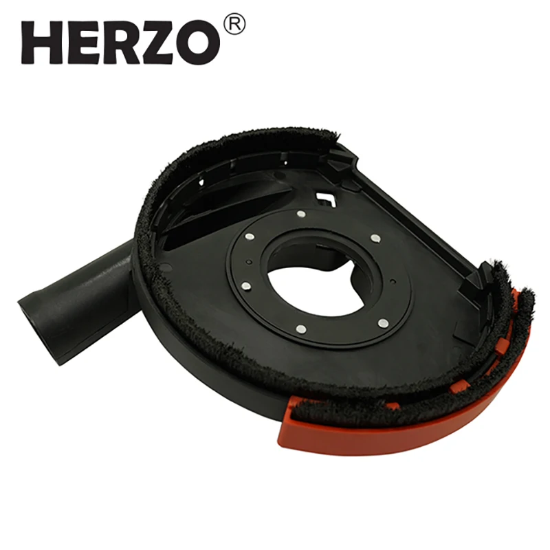 HERZO 180MM/ 7 Inch Grinding Dust Shroud For Angle Grinder Dust Collector Concrete Stone Dust Collection GT119180C