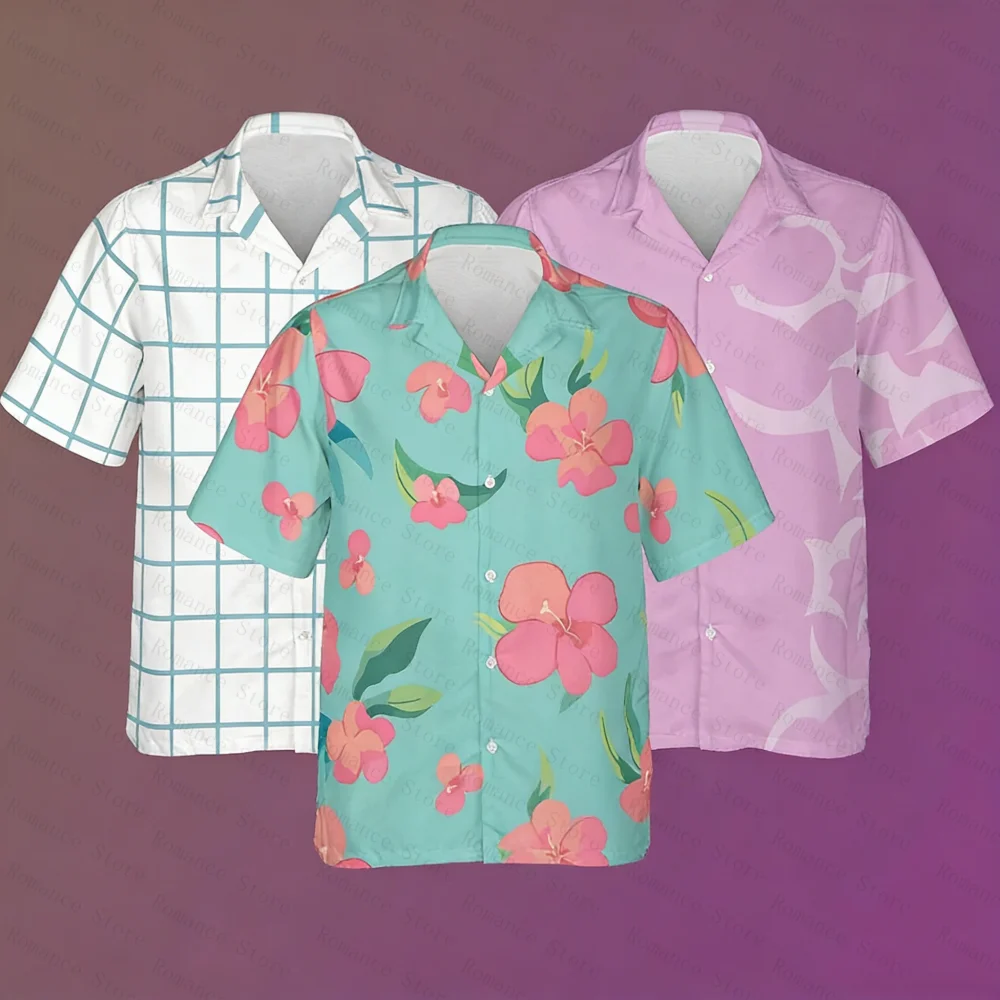 2026 Hawaiian Shirt Hunter Inspired Hawaiian Youth Shirt Abby Kids Cosplay Shirt Jinu Costume Shirt Men's Shirts Woman Shirts, view 5