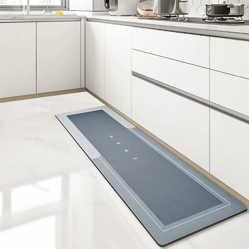 VIKAMA 1/2PCS Moderne Küche Boden Matte Kristall Samt Nicht-Slip Küche Balkon Lange Streifen Teppich Hause dekoration Tür Matte