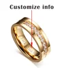 Vnox – bagues de mariage tendance pour femmes/hommes, cadeau d'amour, couleur or, acier inoxydable, promesse CZ, bijoux de Couple, vente en gros