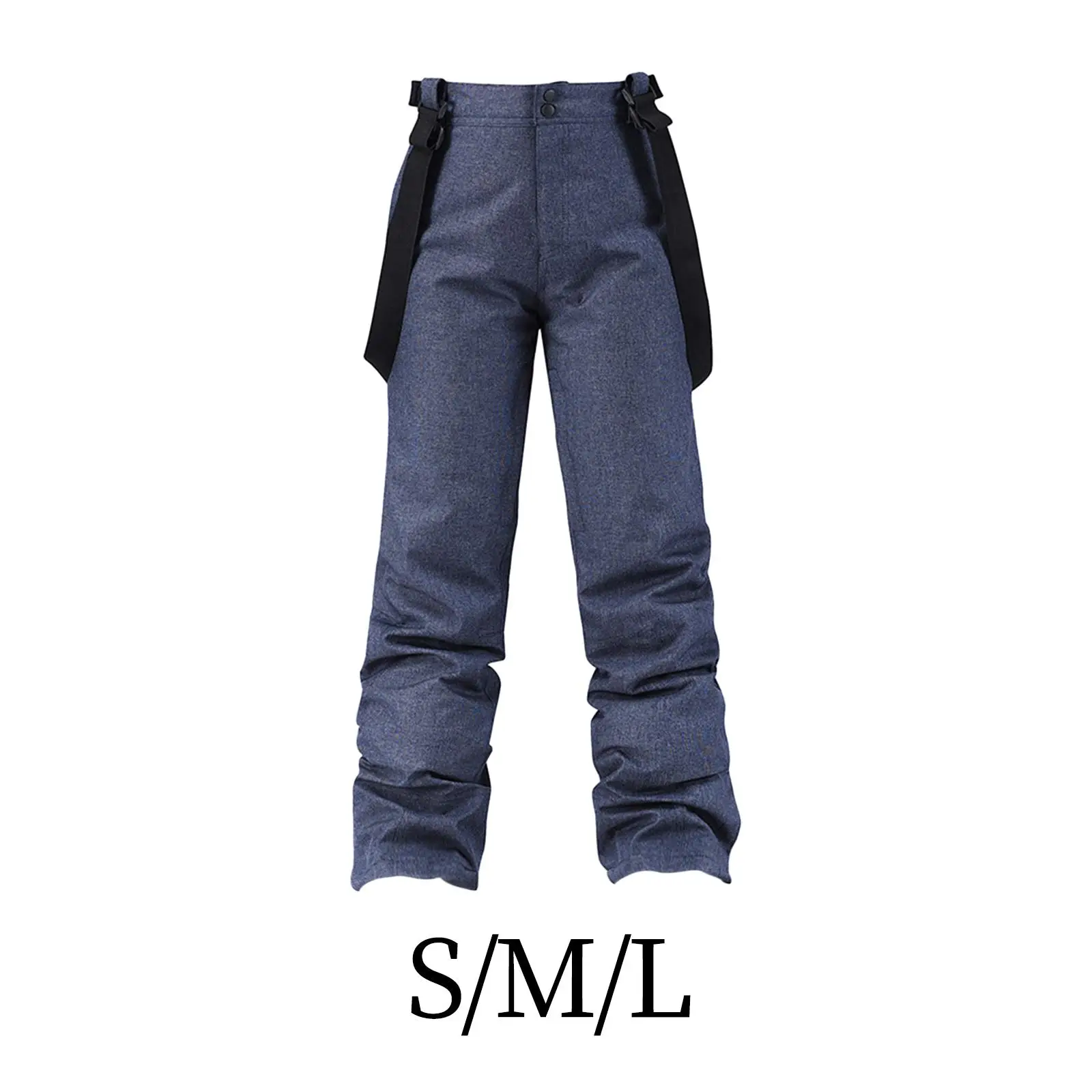 Snow Ski Pants Warm Insulated Windproof Unisex Full Length Outdoor Winter Waterproof Snow Pants Ski Bib Overalls Skiing Trousers