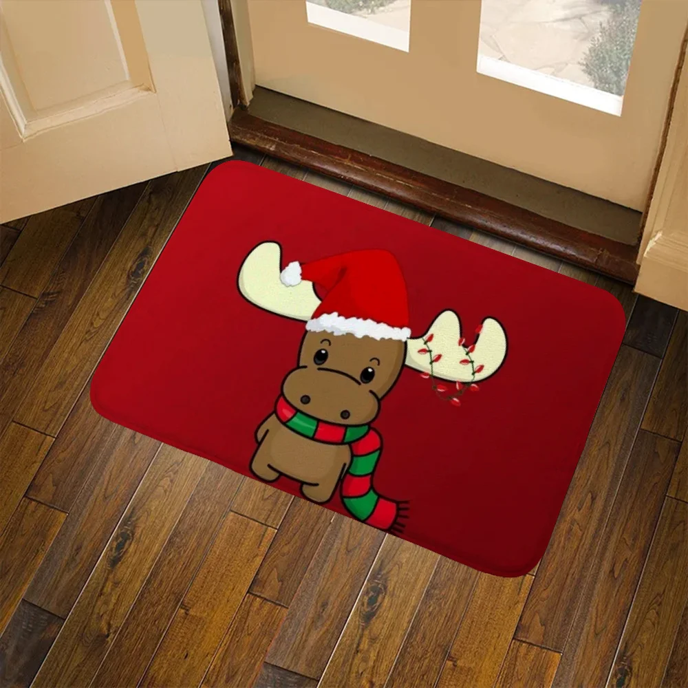 

Santa Claus Floor Bath Mat Room Mats Rug for Bedroom Kitchen Carpet Super Absorbent Bathroom Rug Balcony Non Slip Carpet Welcome