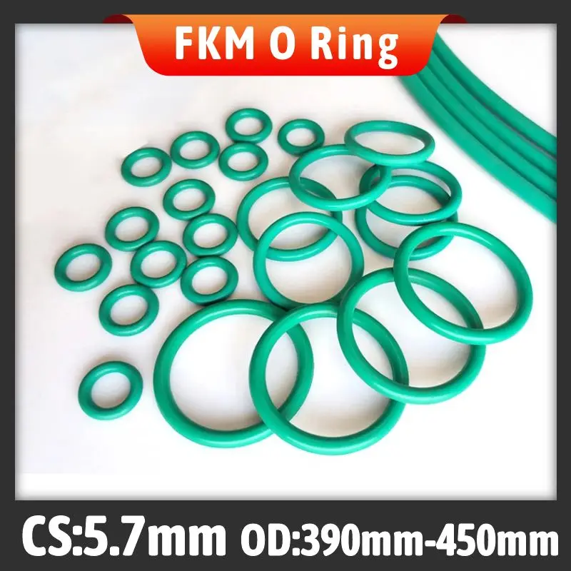 

Fluorine rubber FKM O-ring CS 5.7mm / OD 390/395/400/405/410/415/420/425/430/435/440/445/450mm