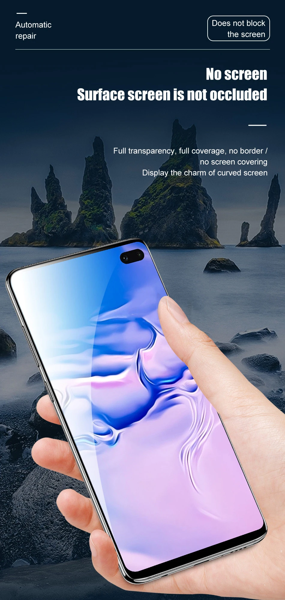 phone tempered glass Full Cover Hydrogel Film For Huawei P50 Pro Screen Protector For Huawei P10 P20 P30 P40 Pro Lite P Smart Z Soft Protective Film mobile screen guard