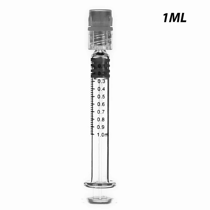 1PC 1ML Disposable Portable Borosilicate Glass Oil Syringe Dispenser For Refill Cosmetic Liquid Essential Oil Tools