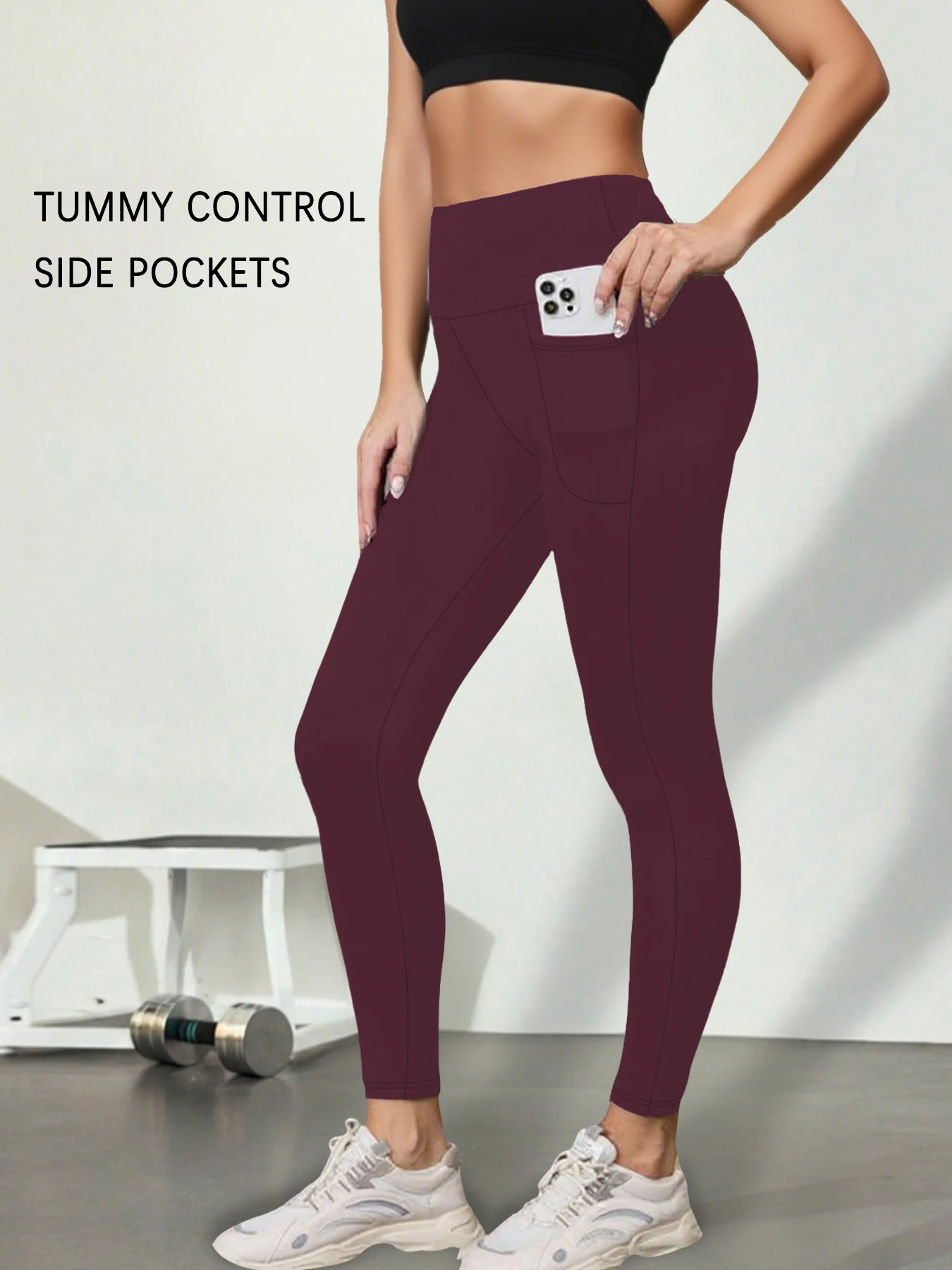 Women's Super Soft Leggings with Pockets, High Waisted Tummy Control for Yoga Workout and Casual Lounge Wear Comfort S76f4586afc6f4efcb29d27fb3fa1ae20m