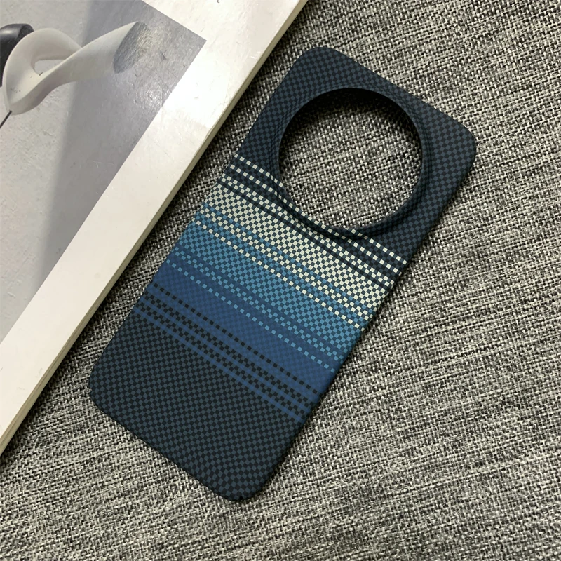 Luxury Carbon Fiber Texture Frameless Phone Case with Heat Dissipation Bumper Cover