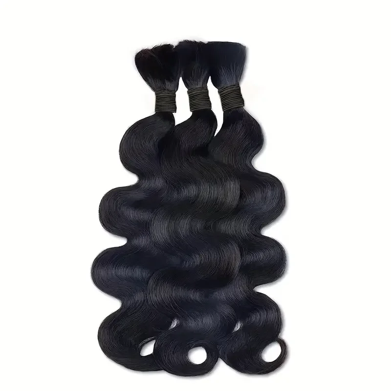 No Weft For Braiding Unprocessed Body Wave Human Hair Bulk With Full Ends Extensions Original Virgin Hair 50g 10-30 inches
