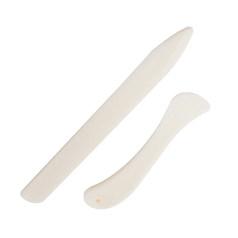 Paper Creaser Tool 2pcs/lot Plastic Bone Folder Creaser Scoring DIY Bookbinding Leather Crafts Card Making Folding Paper Handmade Burnishing Tools