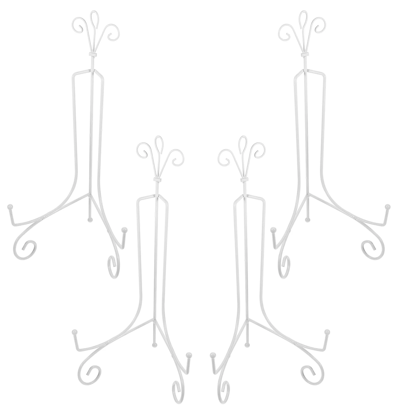 

4pcs Multifunctional Book Stands Decorative Plate Stands Metal Display Stand