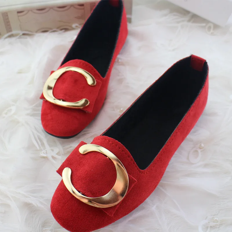 Comemore New Women Ballet Flats Shallow Shoes Woman Loafers Spring Summer Footwear Sweet Casual Ladies Flat Plus Size 42 43