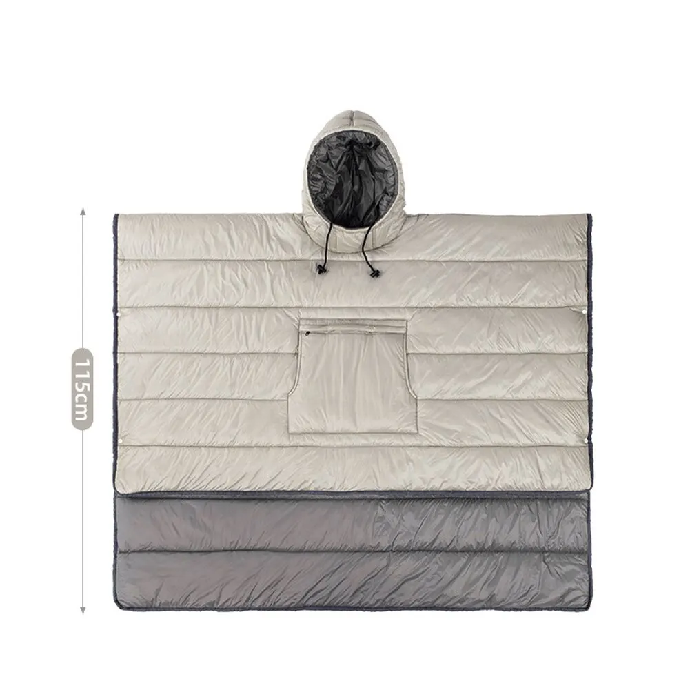 2023 New Sleeping Bag Wearable Cloak Sleeping Bag Poncho Coat Outdoor  Camping Portable Ultralight Cotton Sleeping Bag Quilt