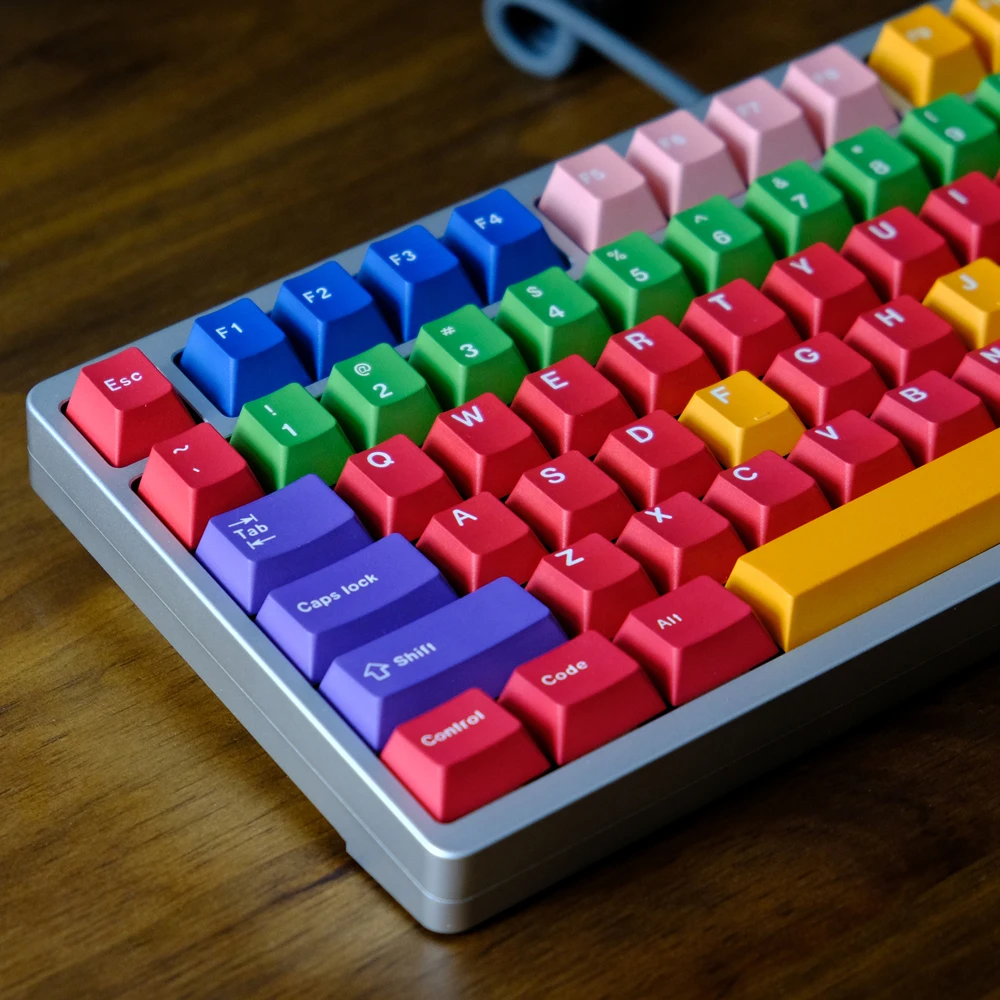 

Cherry Profile Clone GMK Handarbeit R2 Keycap PBT Dye Sublimation Keycaps Colorful 129 Keys For MX Switch Mechanical Keyboard