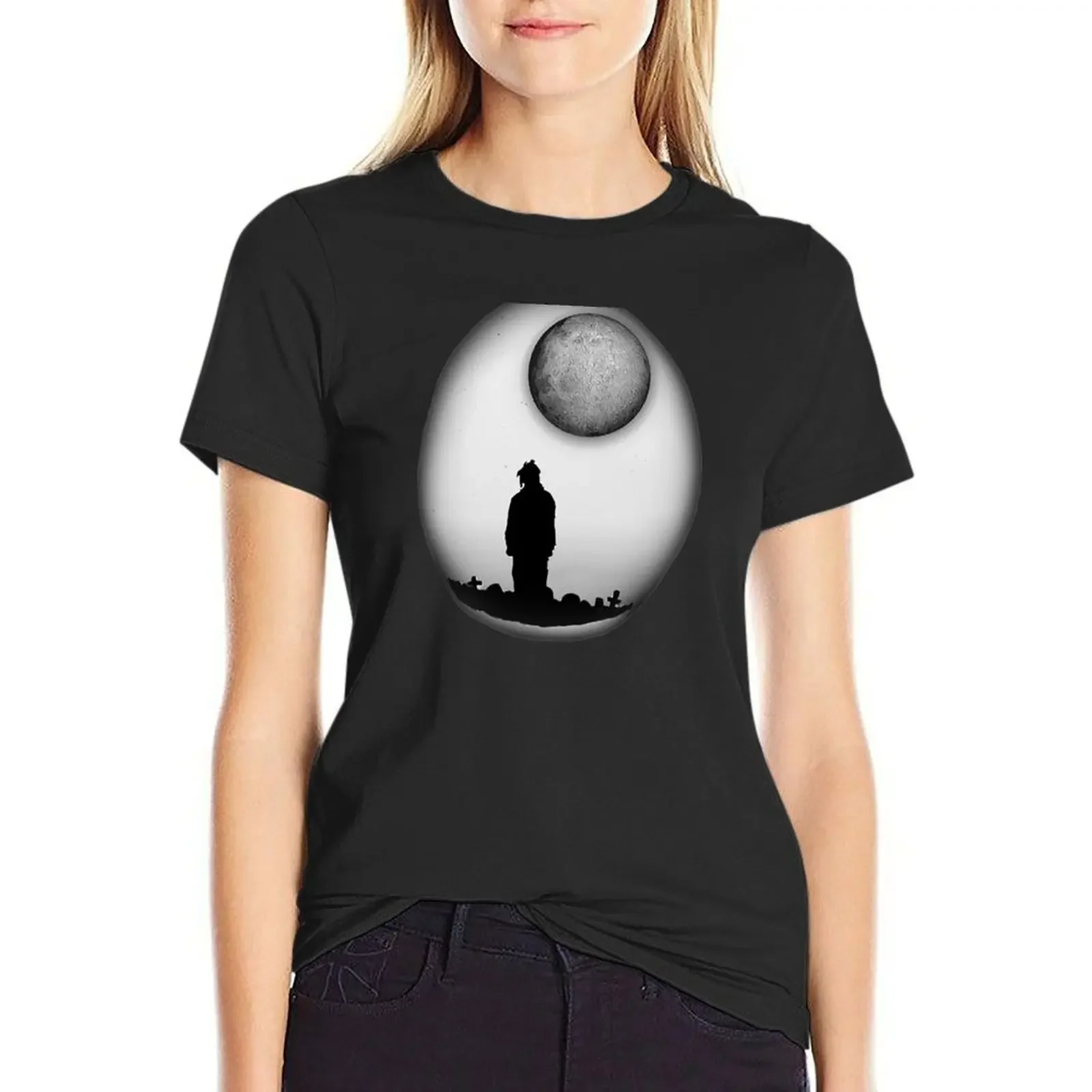 

moonlight T-Shirt cute clothes Blouse summer clothes workout shirts for Women loose fit