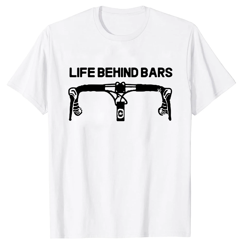 Vita dietro le sbarre Magliette Divertenti detti sulla bicicletta Triathlon Ciclismo Mountain Bike T-shirt T-shirt da uomo di design alla moda in cotone_voghion.com