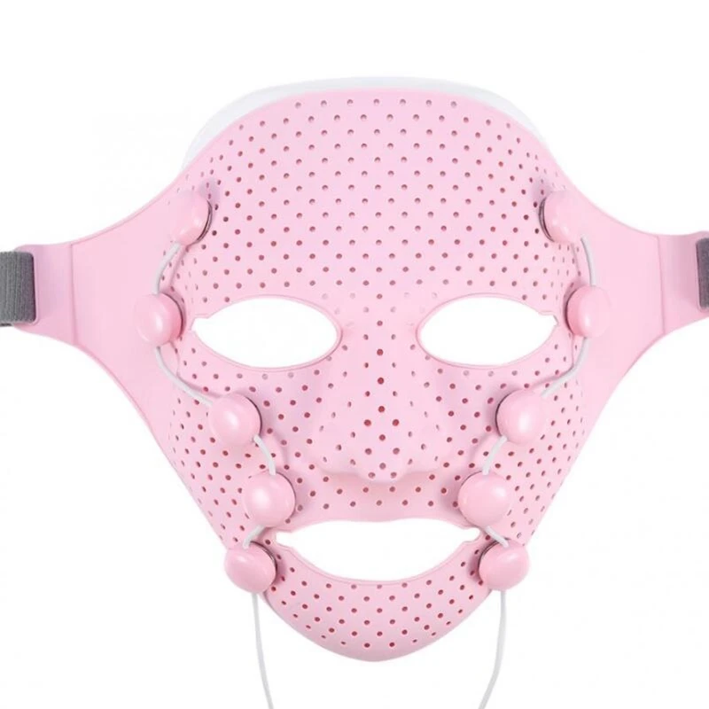 Facial Massager 3D Silicone Facial Mask Electric EMS Vibration Skin Rejuvenation Quick Face Lift V Slim