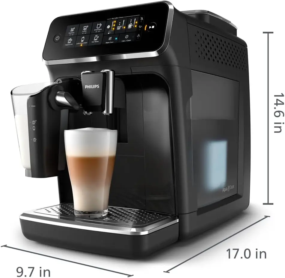 3200 Series Fully Automatic Coffee Machine - 5 Delicious Coffees,Milk System, Durable Ceramic Grinders 2