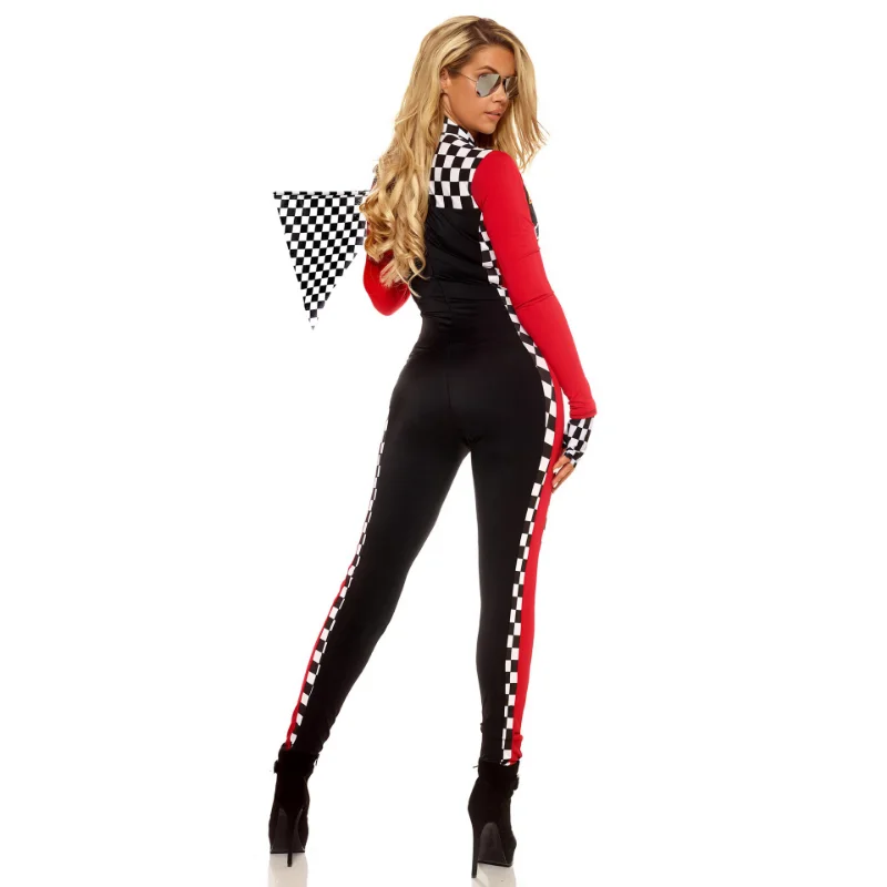 One Piece Racing Suit F1 Motorcycle Suit Nightclub Girl DJ DS Lead Dance Uniform Sexy Hot Dance Cheerleading Performance Suit