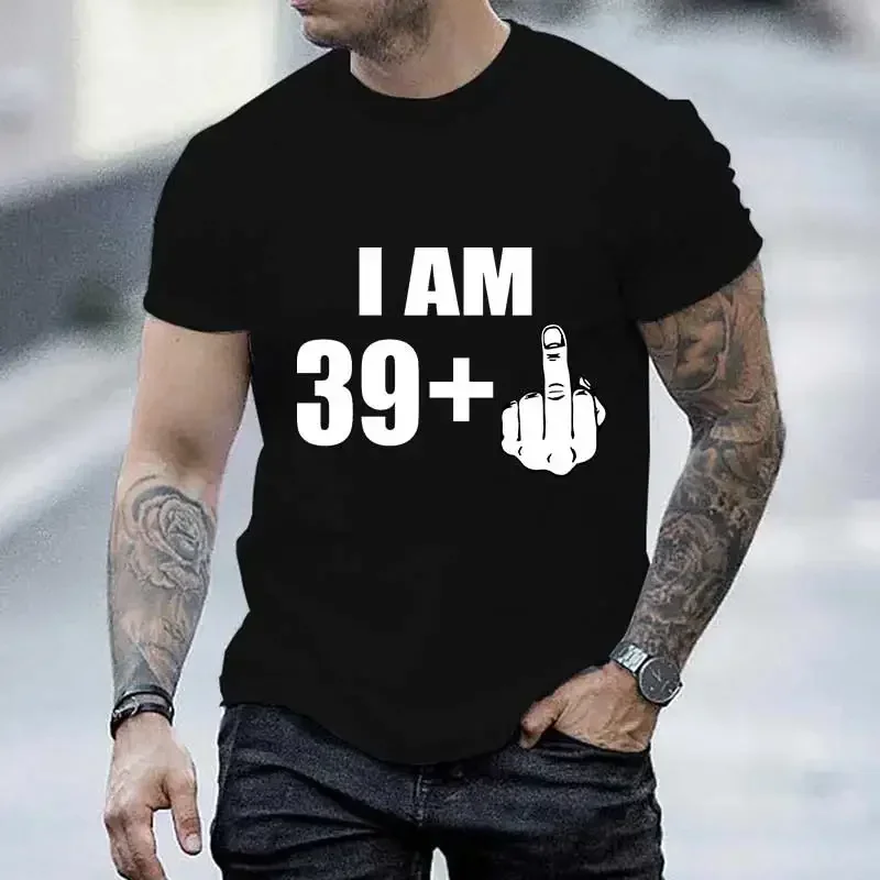 남성용 T 셔츠 반팔 티셔츠 40 번째 생일 선물 그래픽 탑 2023 streetwear 남성용 반팔 티셔츠 미적 의류