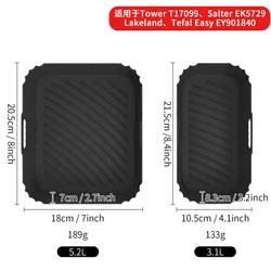 Premium Silicone Air Fryer Molds Set - Non - stick Baking Liners & Cooking Accessories (Black)