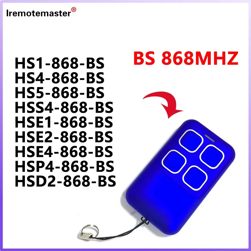 For HORMANN Bisecur Garage Remote Control HS1 HS4 HS5 HSE4 HSE2 HSE1 HSP4 HSD2 HSS4 868 BS Garage Door Opener 868MHz 2026