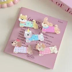 Set of 10 Cute Cartoon Hair Clips for Kids - Colorful Laser Duckbill Side Clips (5pcs)