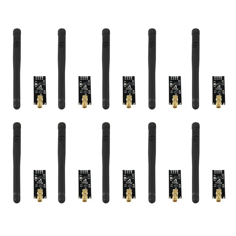 10PCS NRF24L01+PA+LNA 무선 트랜시버 모듈(안테나 포함) 1000미..