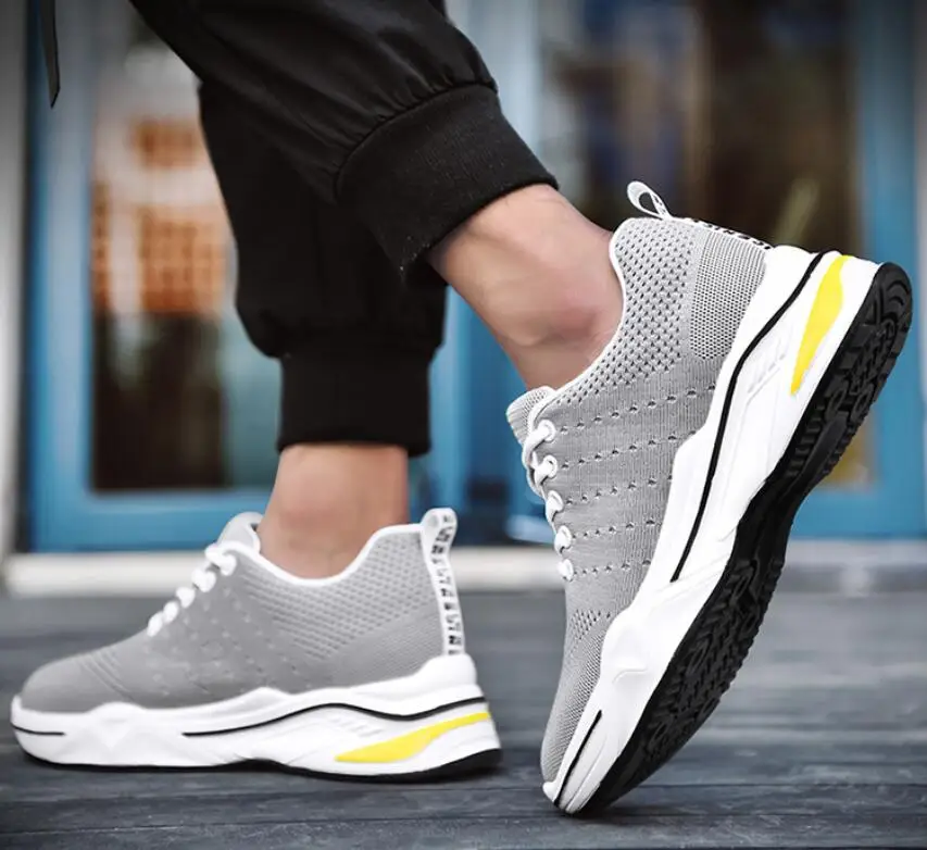 Modische Sneaker Mit Höhenverstellung 8cm Herren Freizeitschuhe_voghion.com