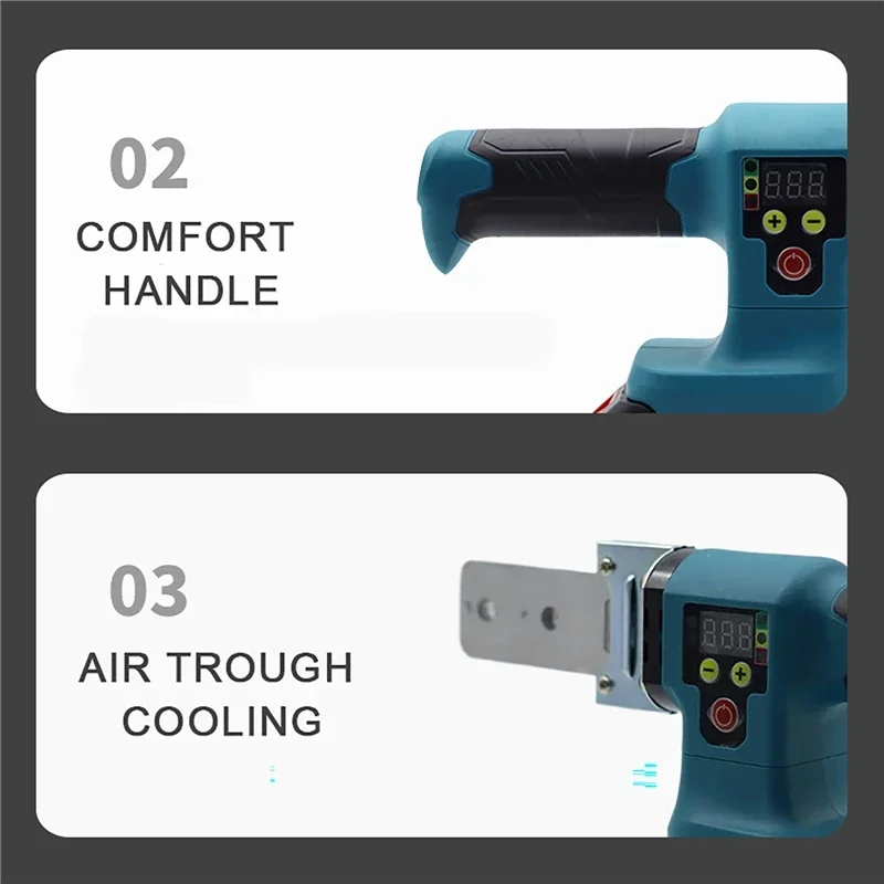 5pcs 헤드가있는 전기 파이프 용접 기계 디지털 디스플레이 Makita 18V 용 무선 PB/PE/PPR 납땜 인두 핫멜트 기계