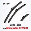 Wiper LHD Front Wiper Blades For Mercedes Benz S-Class W221 2006 - 2013 Windshield Windscreen Clean Window Brush 27"+27" 1