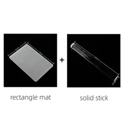 20cm Solid Clay Acrylic Rolling Pin for DIY Crafting and Pottery Art (1 set)