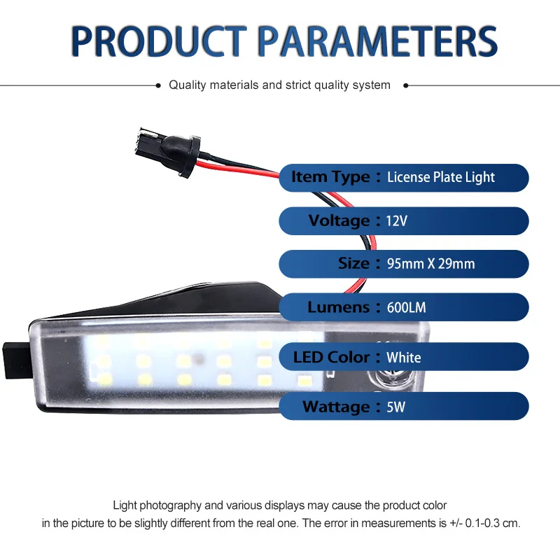 2Pcs Car LED Signal Lamp Number License Plate Lights Canbus No Error White DC 12V Bulbs For SCION XB-NCP31 2003 2004 2005 2006