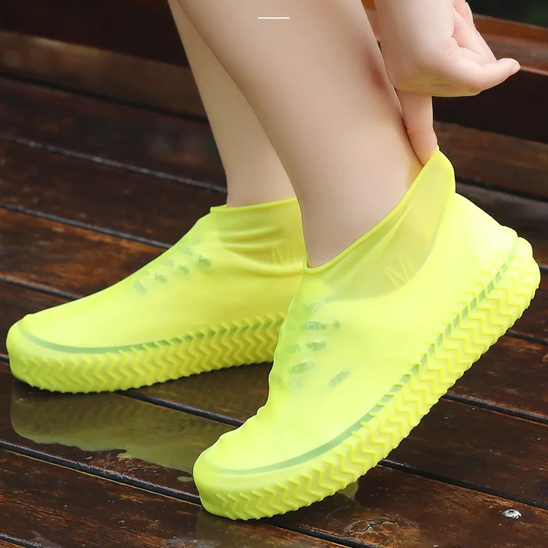 Tanie Silikonowe pokrowce na buty wielokrotnego użytku, wodoodporne, antypoślizgowe