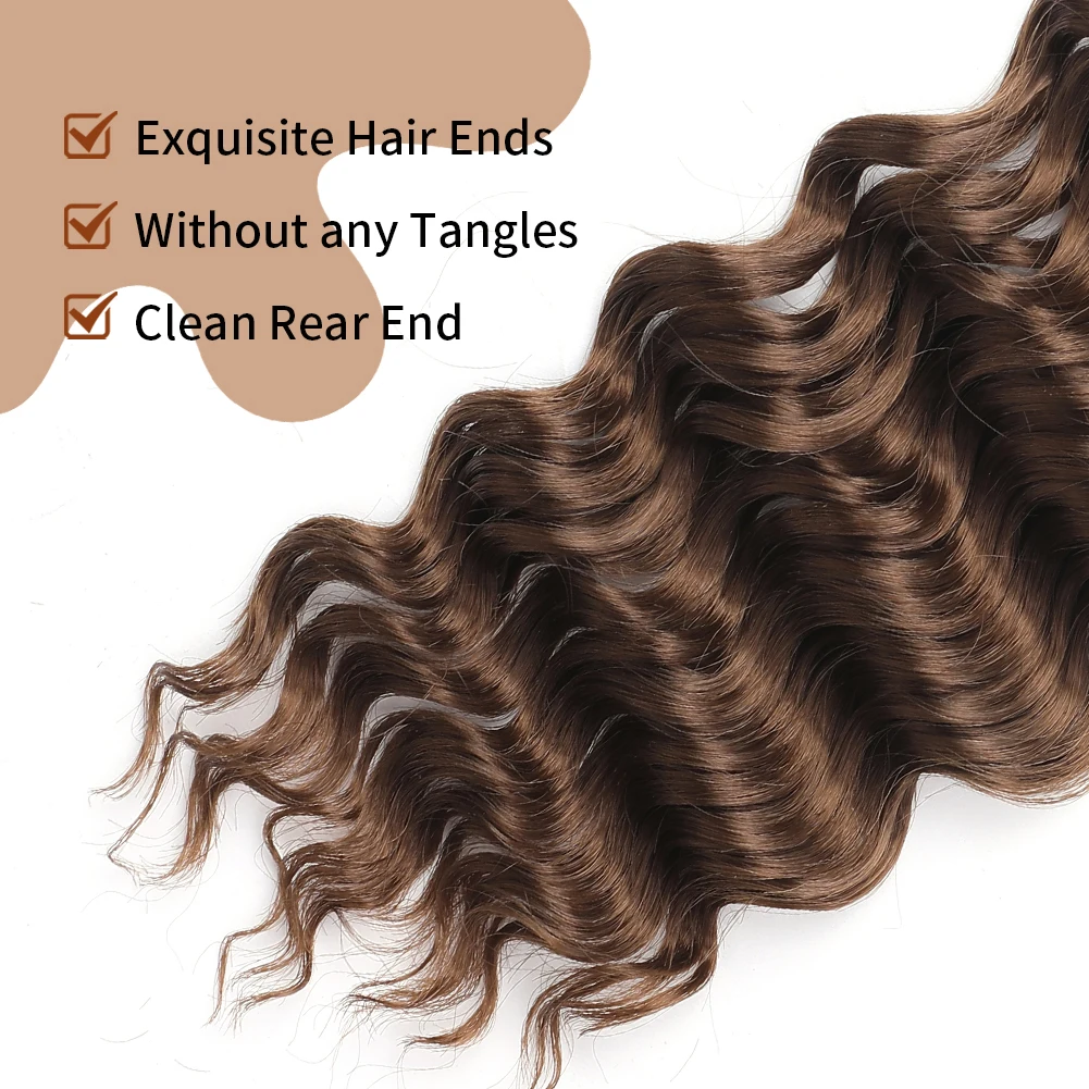 Curly Braiding Synthetic Hair Deep Wave Bulk Hair Crochet For Braiding No Weft Bundle Brazilian Virgin Water Curly 22 Inch