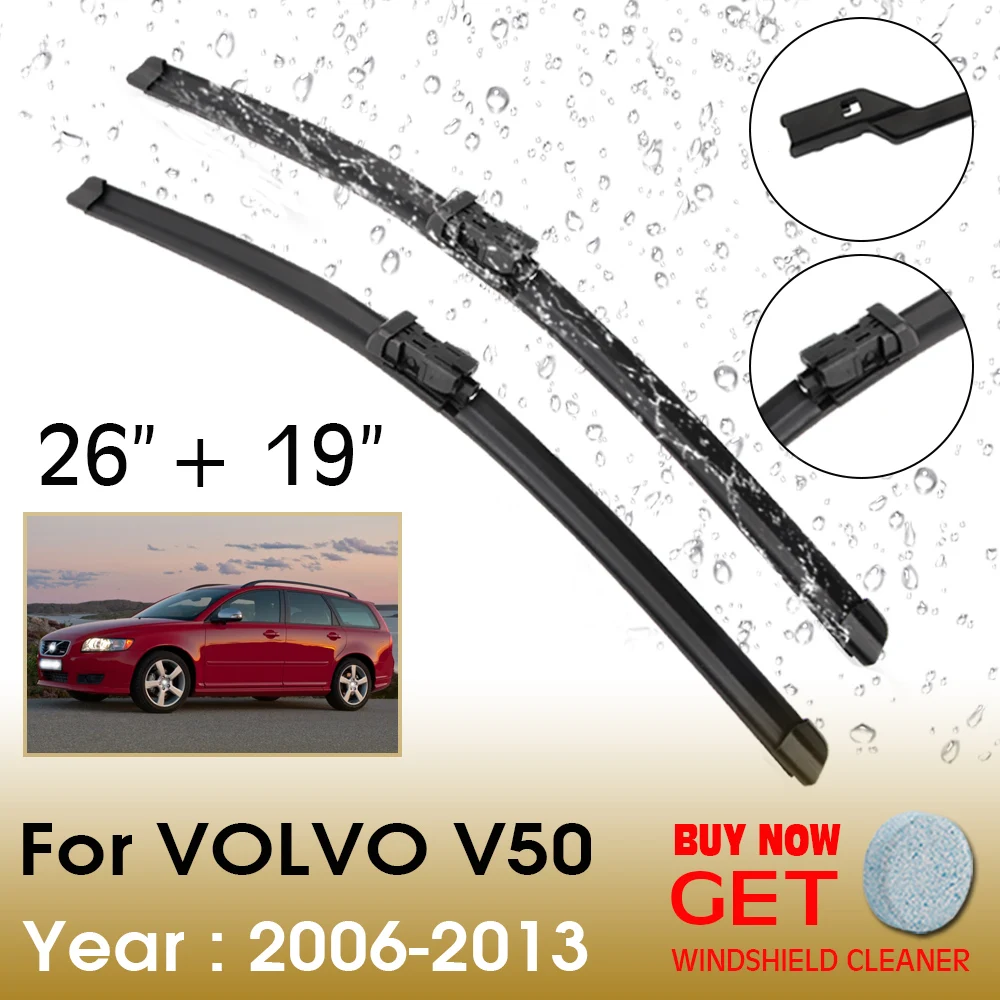 

Car Wiper Blade For VOLVO V50 26"+19" 2006-2013 Front Window Washer Windscreen Windshield Wipers Blades Accessories