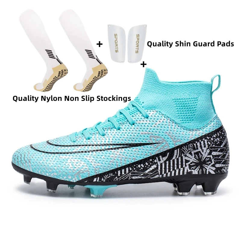 Quality Football Boots Men\'s Soccer Cleats Kids Football Shoes for Boys Unisex Training Soccer Shoes Non-Slip Sneakers