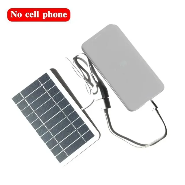 Portable Solar Panel 5V 2W Solar Plate With USB Safe Charge Stabilize Battery Charger for Power Bank Phone Outdoor Camping Home 1