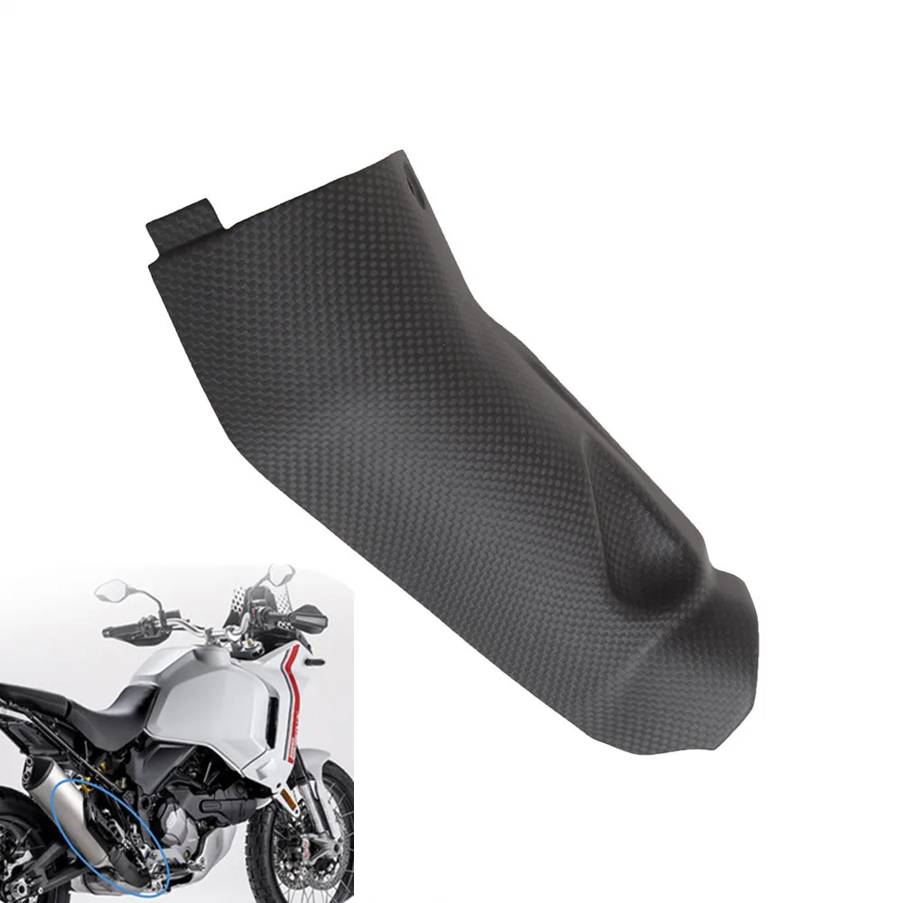 Per Ducati Desertx 2022 2023 Moto In Fibra Di Carbonio Silenziatore Di Scarico Copertura Scudo Termico