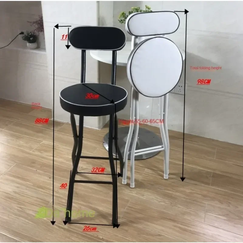Foldable Bar Chairs Modern Simple Bar Stool for Home Cash Register Portable High Chair with Backrest Stool bar chairs