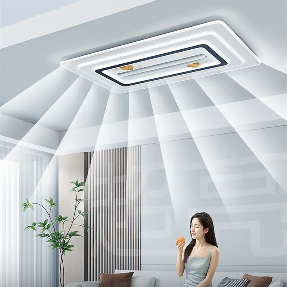 LED Invisible Bladeless Fan Ceiling Light Living Room Smart Ceiling Fan Lamp Home Decoration for Room Bedroom Led