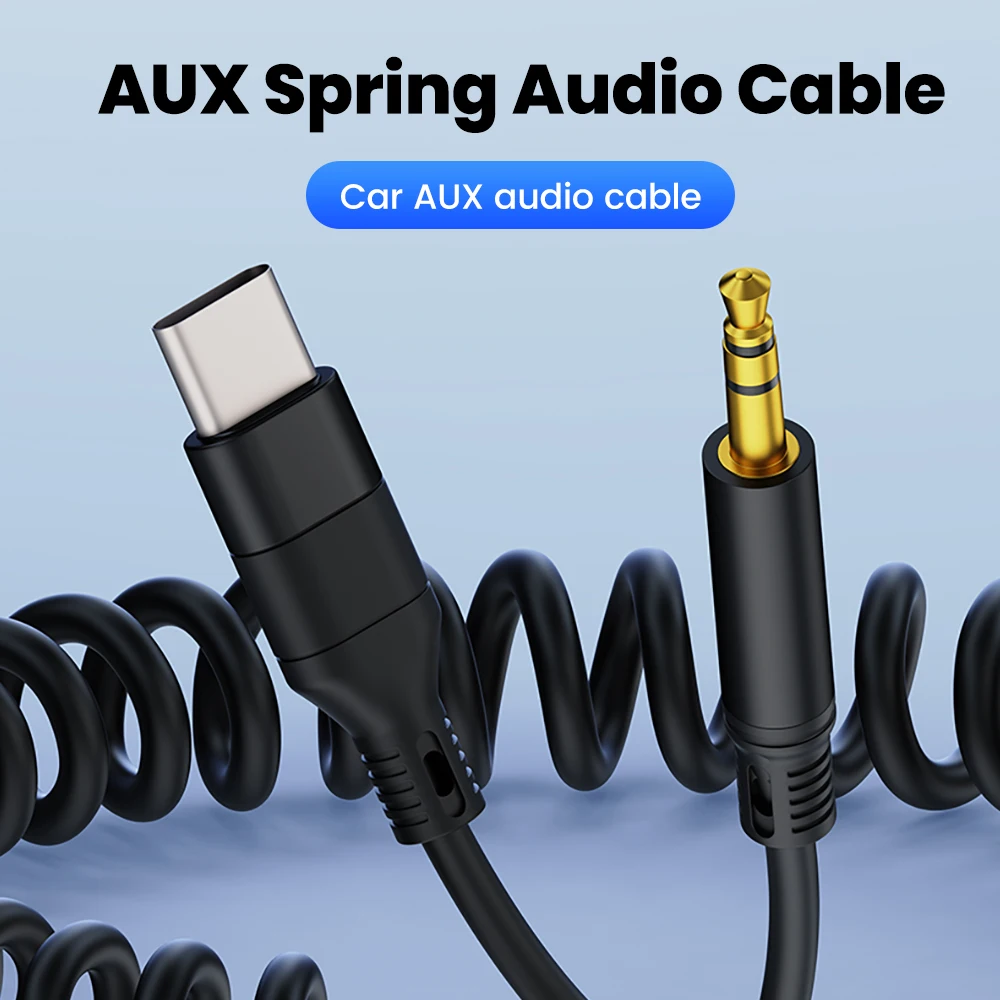 1.5m Type-C AUX 오디오 어댑터 케이블 Type-C 남성-3.5mm 플러그 ..