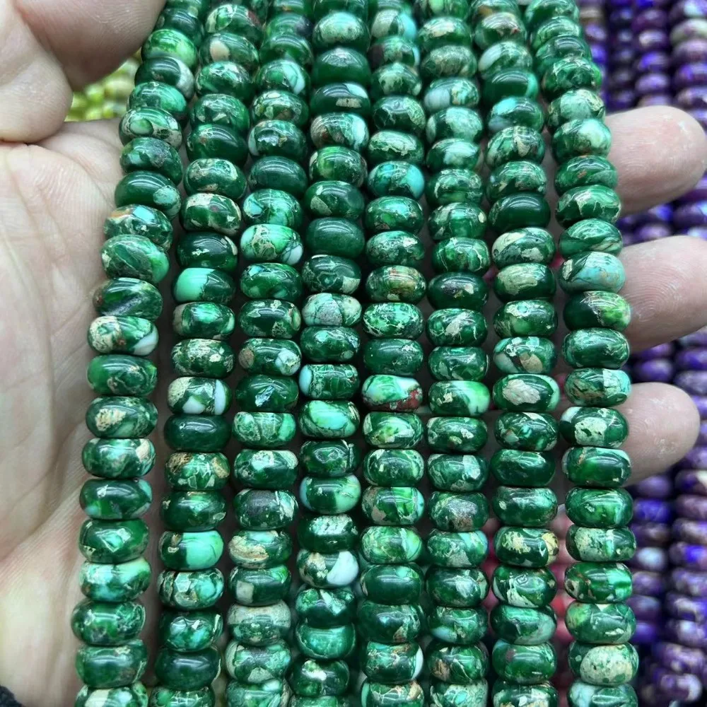 6x10mm Charms Natural Emperor Stone Beads for Jewelry Making DIY Necklace Accessories Positioning Beads Semi-finished Product